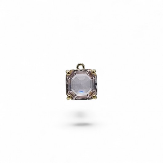 Cabochon HQ quadrato 10mm Light rose