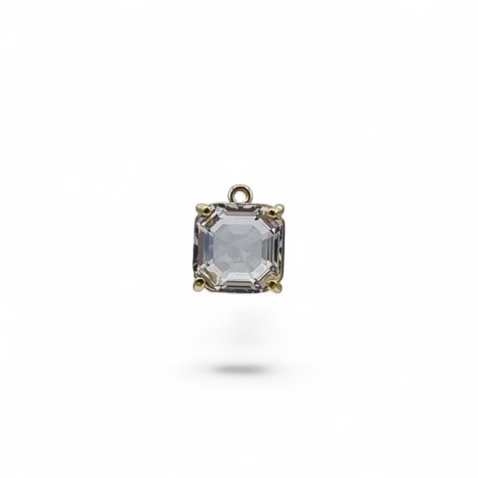 Cabochon HQ quadrato 10mm Crystal