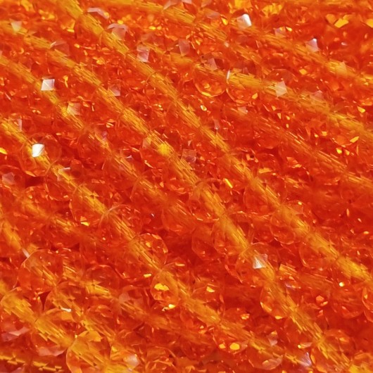 Cristallo sfaccettato 6x4mm Crystal orange