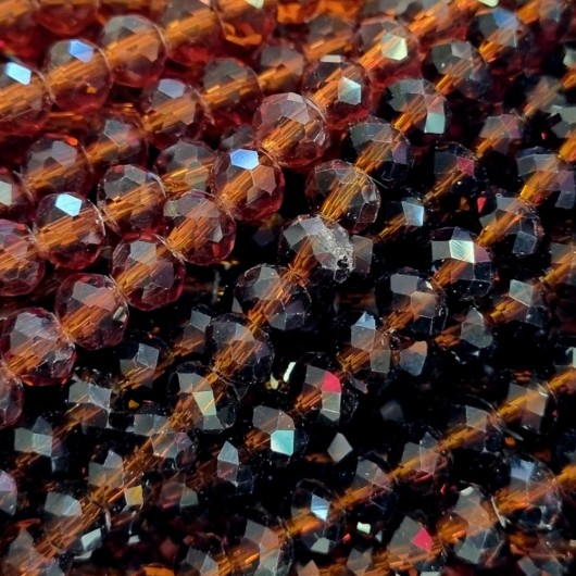 Cristallo Sfaccettato 6x4mm Crystal brown