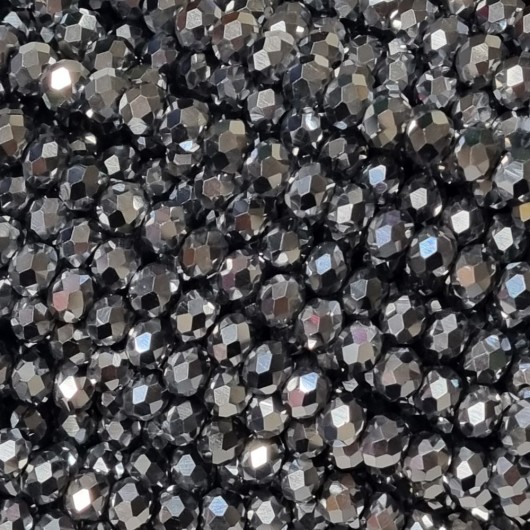 Cristallo sfaccettato 6x4mm Hematite 2X