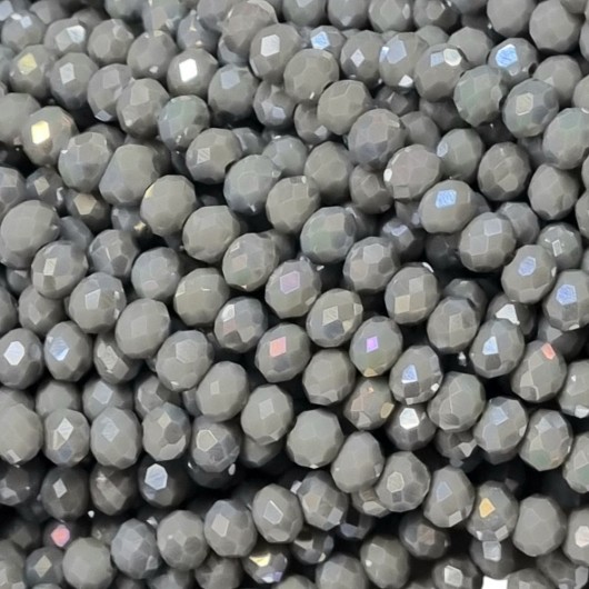 Cristallo sfaccettato 6x4mm Light cement