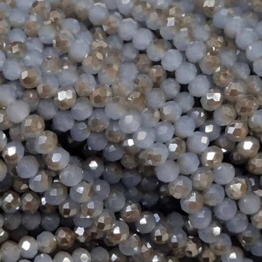 Cristallo sfaccettato 6x4mm Lilac gold