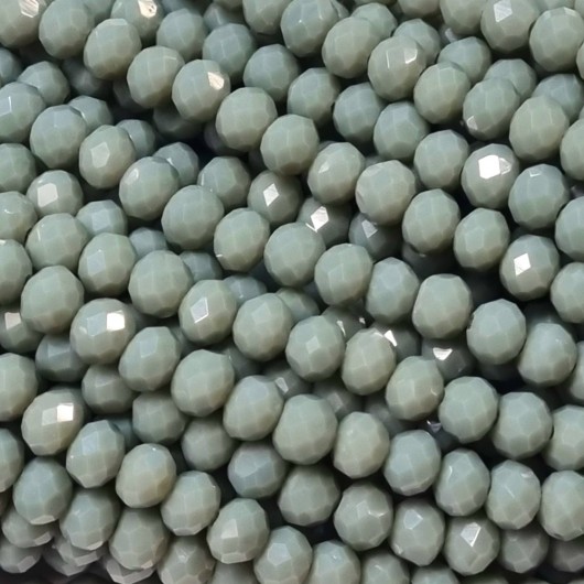 Cristallo sfaccettato 6x4mm Grey opal