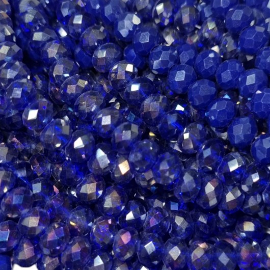 Cristallo sfaccettato 6x4mm Blue violet flash