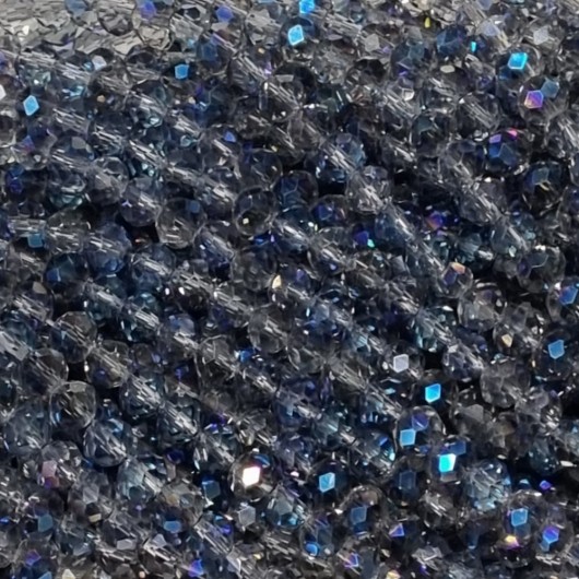 Cristallo sfaccettato 6x4mm Crystal flash blue
