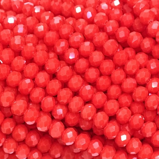 Cristallo sfaccettato 6x4mm Light red