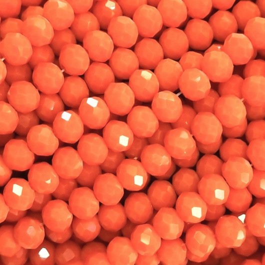 Cristallo sfaccettato 6x4mm Light mandarino