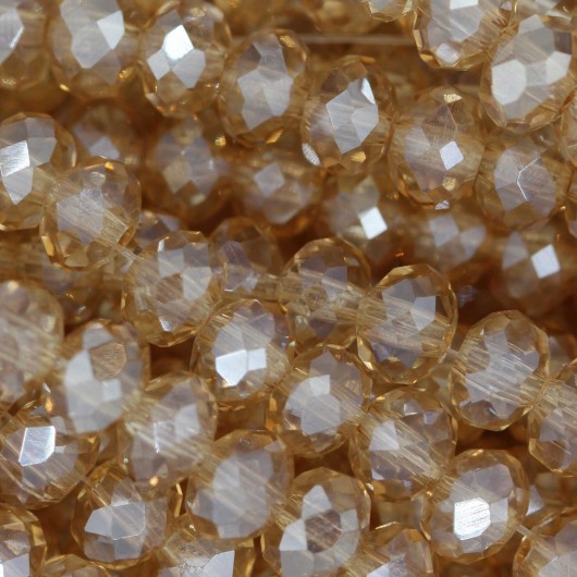 Cristallo sfaccettato 6x4mm Golden shadow