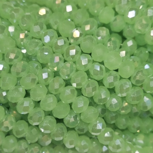 Cristallo sfaccettato 6x4mm Lime kelly