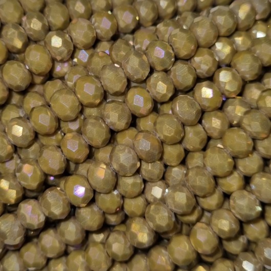 Cristallo sfaccettato 6x4mm Kaki ab