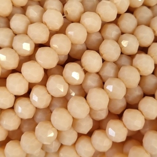 Cristallo sfaccettato 6x4mm Beige opal