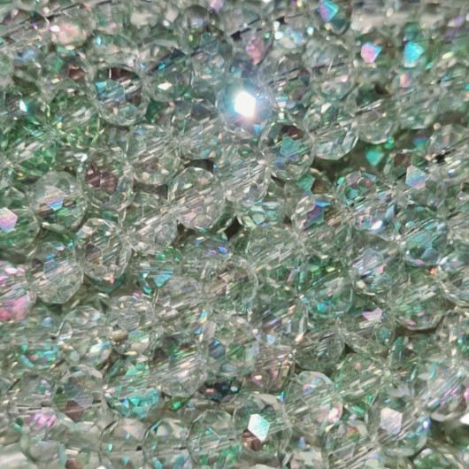 Cristallo Sfaccettato 4x3mm Crystal flash green