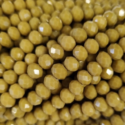 Cristallo Sfaccettato 4x3mm Kaki