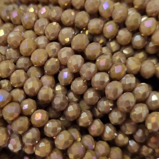 Cristallo Sfaccettato 4x3mm Sand ab