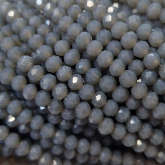 Cristallo Sfaccettato 4x3mm Grey dolphin