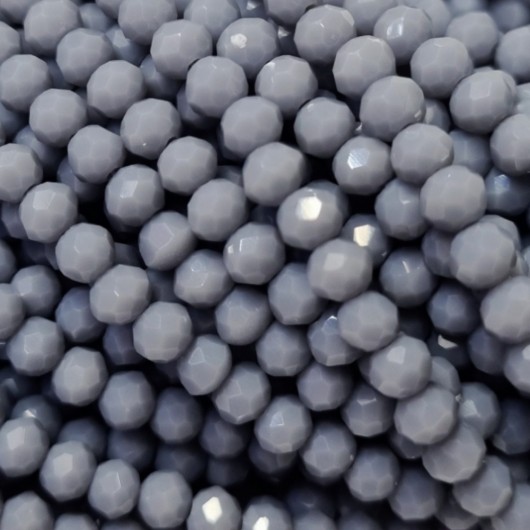 Cristallo Sfaccettato 4x3mm Grey