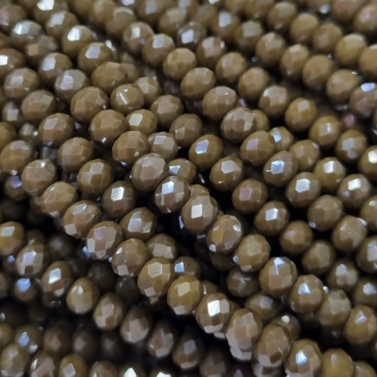 Cristallo Sfaccettato 4x3mm Oliva flash