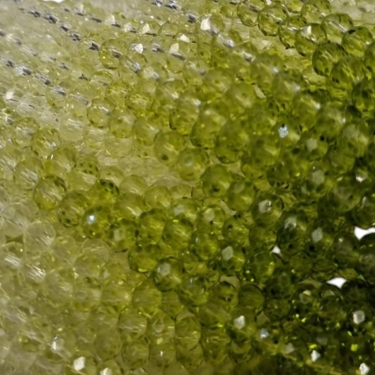 Cristallo Sfaccettato 4x3mm Bicolor crystal green