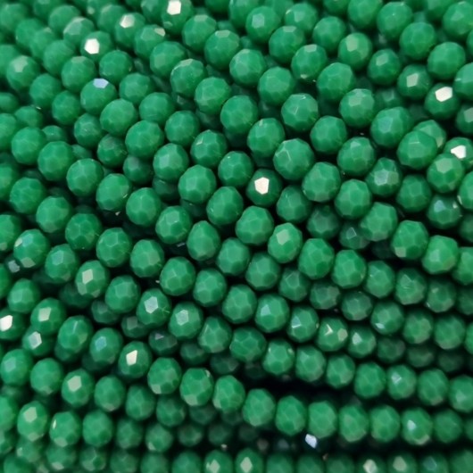 Cristallo Sfaccettato 4x3mm Dark green