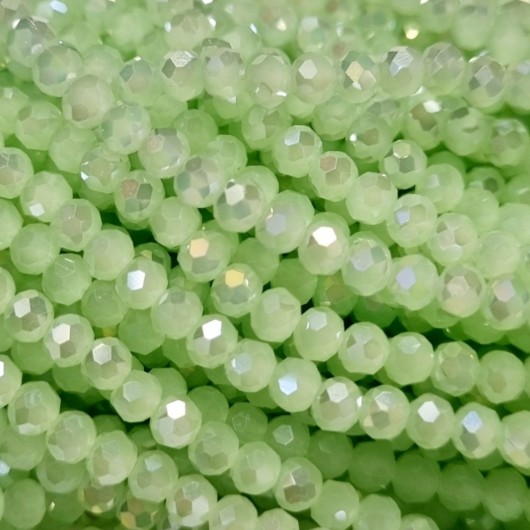 Cristallo Sfaccettato 4x3mm Light lime ice