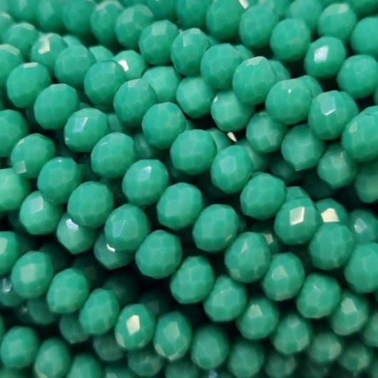 Cristallo Sfaccettato 4x3mm Menta fredda