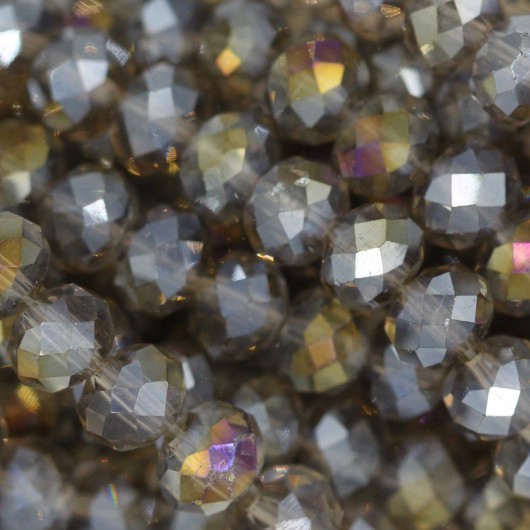 Cristallo sfaccettato 4x3mm Greige gold