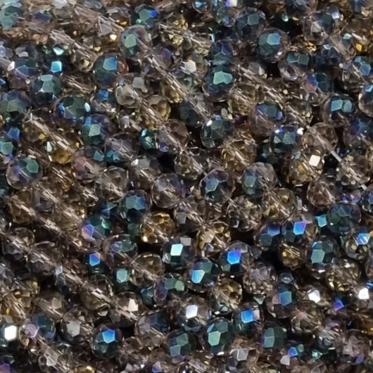 Cristallo sfaccettato 4x3mm Fumee flash blue