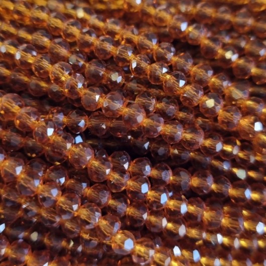Cristallo Sfaccettato 4x3mm Ambra