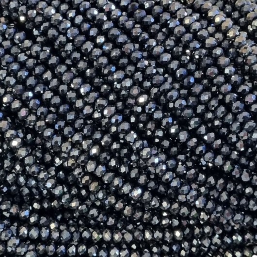 Cristallo Sfaccettato 4x3mm Metal blue