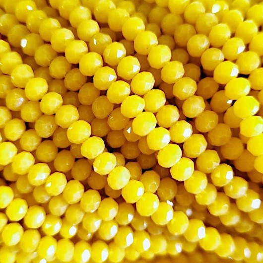 Cristallo Sfaccettato 4x3mm Dirty yellow