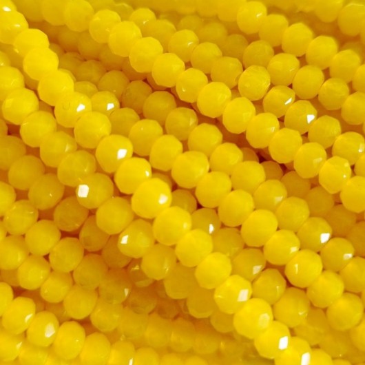 Cristallo Sfaccettato 4x3mm Yellow opal