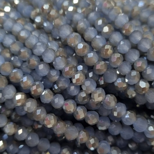 Cristallo sfaccettato 3x2,5mm Sky silver