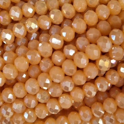 Cristallo sfaccettato 3x2,5mm Peach ab