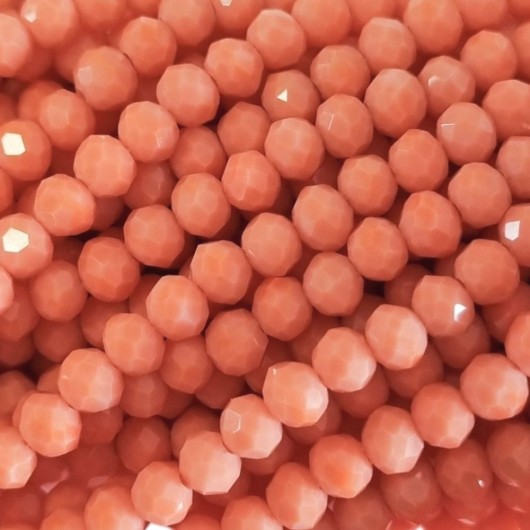 Cristallo sfaccettato 3x2,5mm Salmone