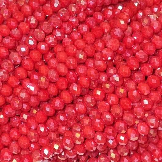 Cristallo sfaccettato 3x2,5mm Mela flash