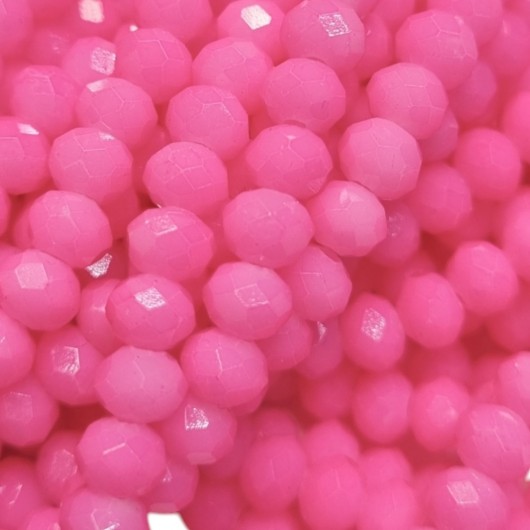 Cristallo sfaccettato 3x2,5mm Pink fluo