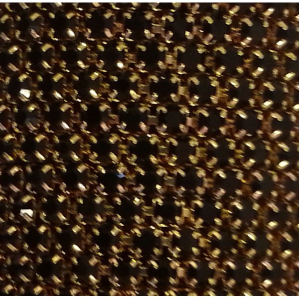 Catena con Strass in Cristallo Nero 3mm