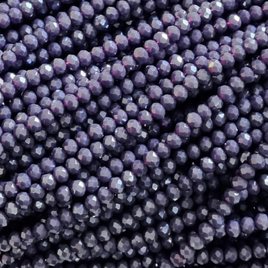 Cristallo sfaccettato 3x2,5mm Violet flash