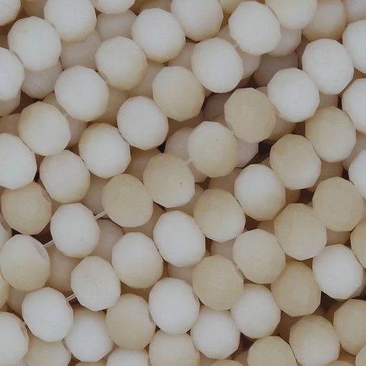 Cristallo sfaccettato 8x6mm Silk satin