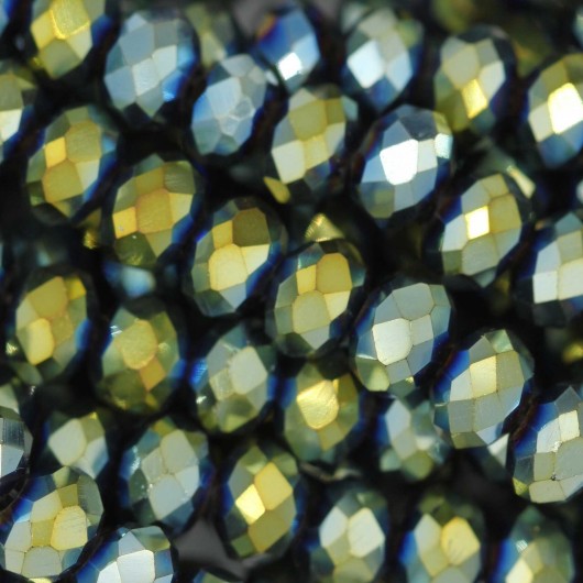 Cristallo sfaccettato 8x6mm Scarabeus gold