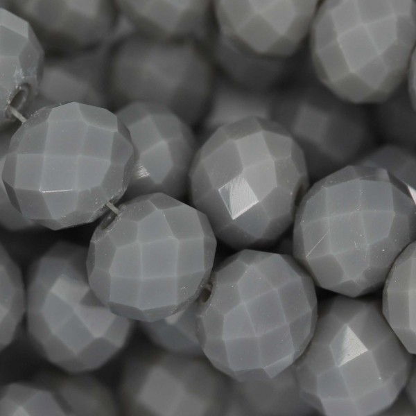 Rondelle in Cristallo Sfaccettato 10x8mm GREY OPAL