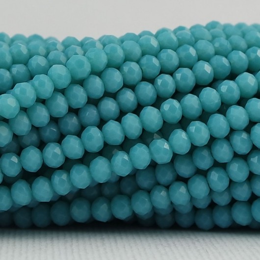 Cristallo sfaccettato 2,5x2mm Menta fredda