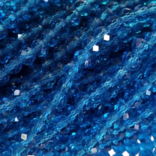 Cristallo sfaccettato 2,5x2mm Capri blue