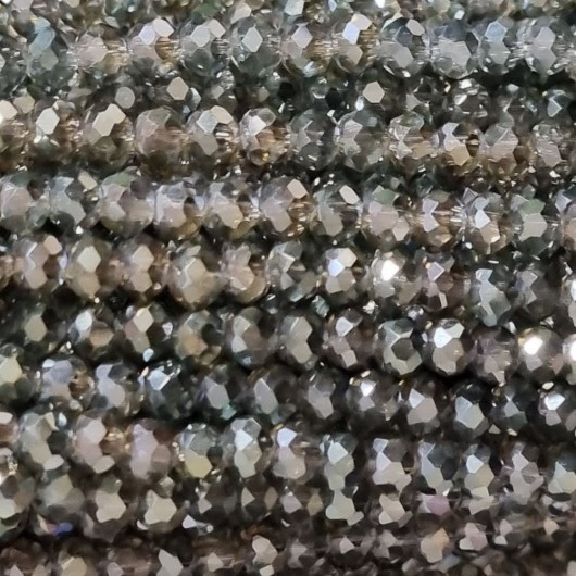 Cristallo sfaccettato 2,5x2mm Metal flash green