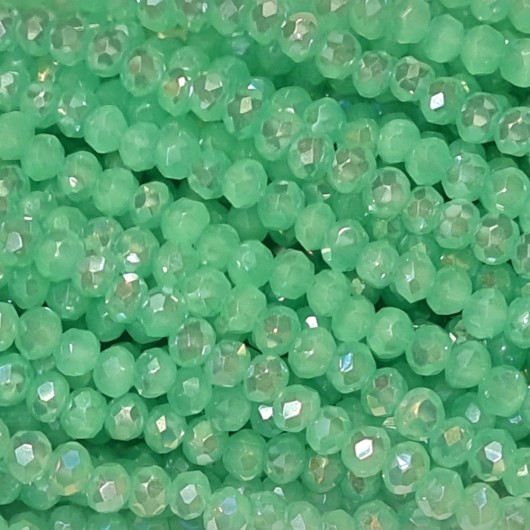 Cristallo sfaccettato 2,5x2mm Mint flash