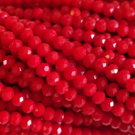 Cristallo sfaccettato 2,5x2mm Red