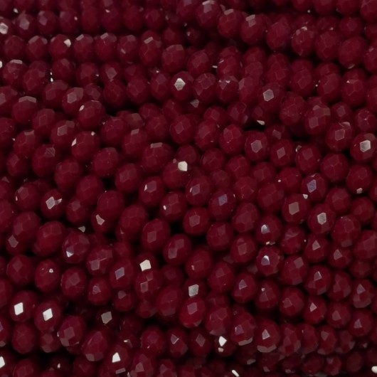 Cristallo sfaccettato 2,5x2mm Dark red coral