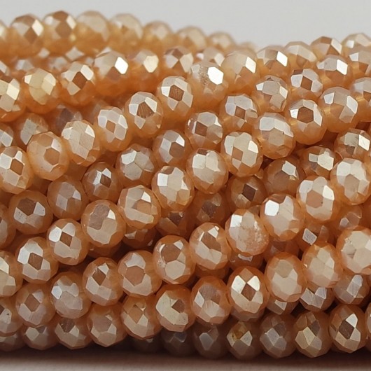 Cristallo sfaccettato 2,5x2mm Peach white