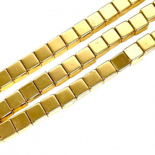 Ematite gold cubo 4mm